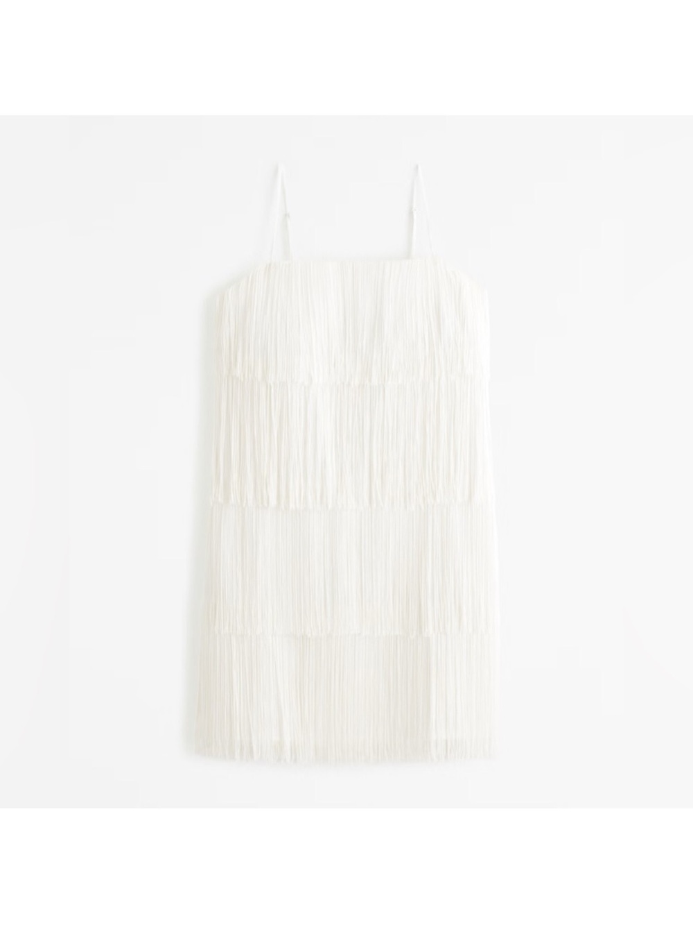 Abercrombie & Fitch Ivory Fringe Slip Dress - Picture 4 of 5